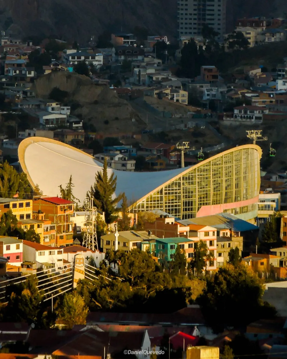 La Paz Olympic Pool, double-curvature roof