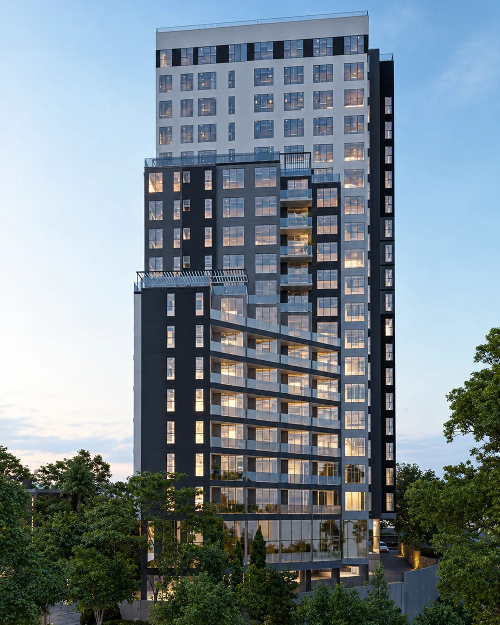 Panoramic Building, tower over Kantutani Avenue, La Paz